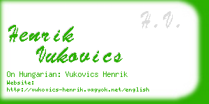 henrik vukovics business card